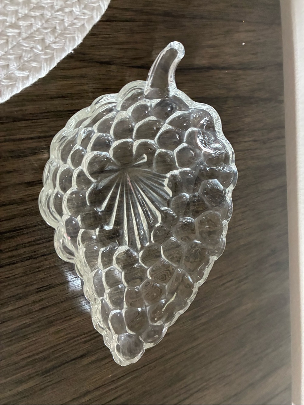 Clear Glass Grape-Shaped Dishes - Pair - Picture 3 of 3